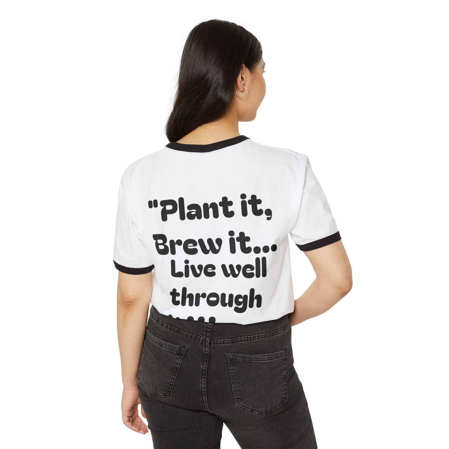 Nature-Inspired Unisex Ringer T-Shirt, Eco-Friendly Gift, Motivational Apparel, Plant Lovers Tee, Everyday Comfort Wear