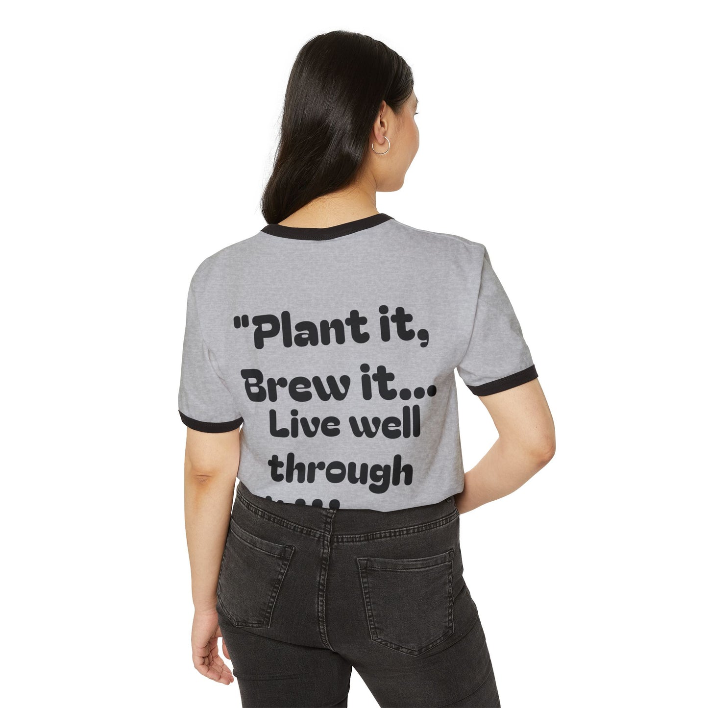 Nature-Inspired Unisex Ringer T-Shirt, Eco-Friendly Gift, Motivational Apparel, Plant Lovers Tee, Everyday Comfort Wear