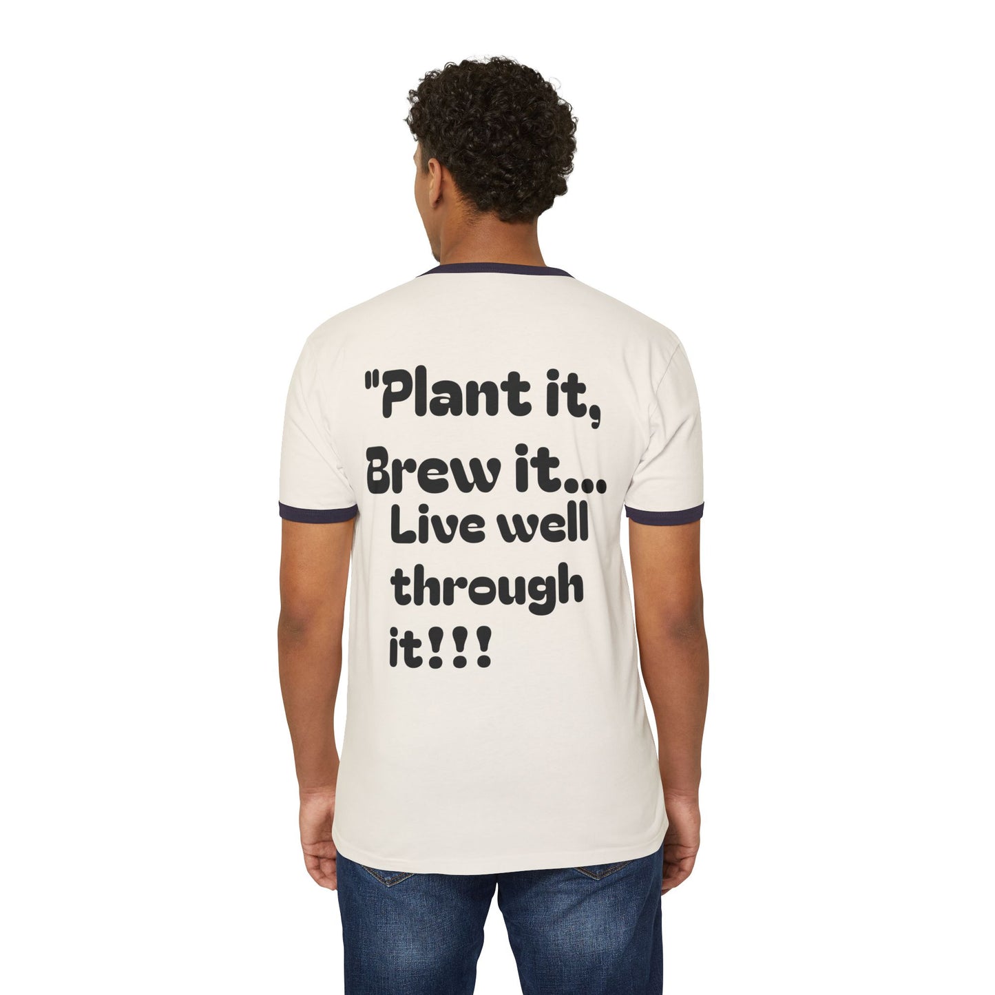 Nature-Inspired Unisex Ringer T-Shirt, Eco-Friendly Gift, Motivational Apparel, Plant Lovers Tee, Everyday Comfort Wear