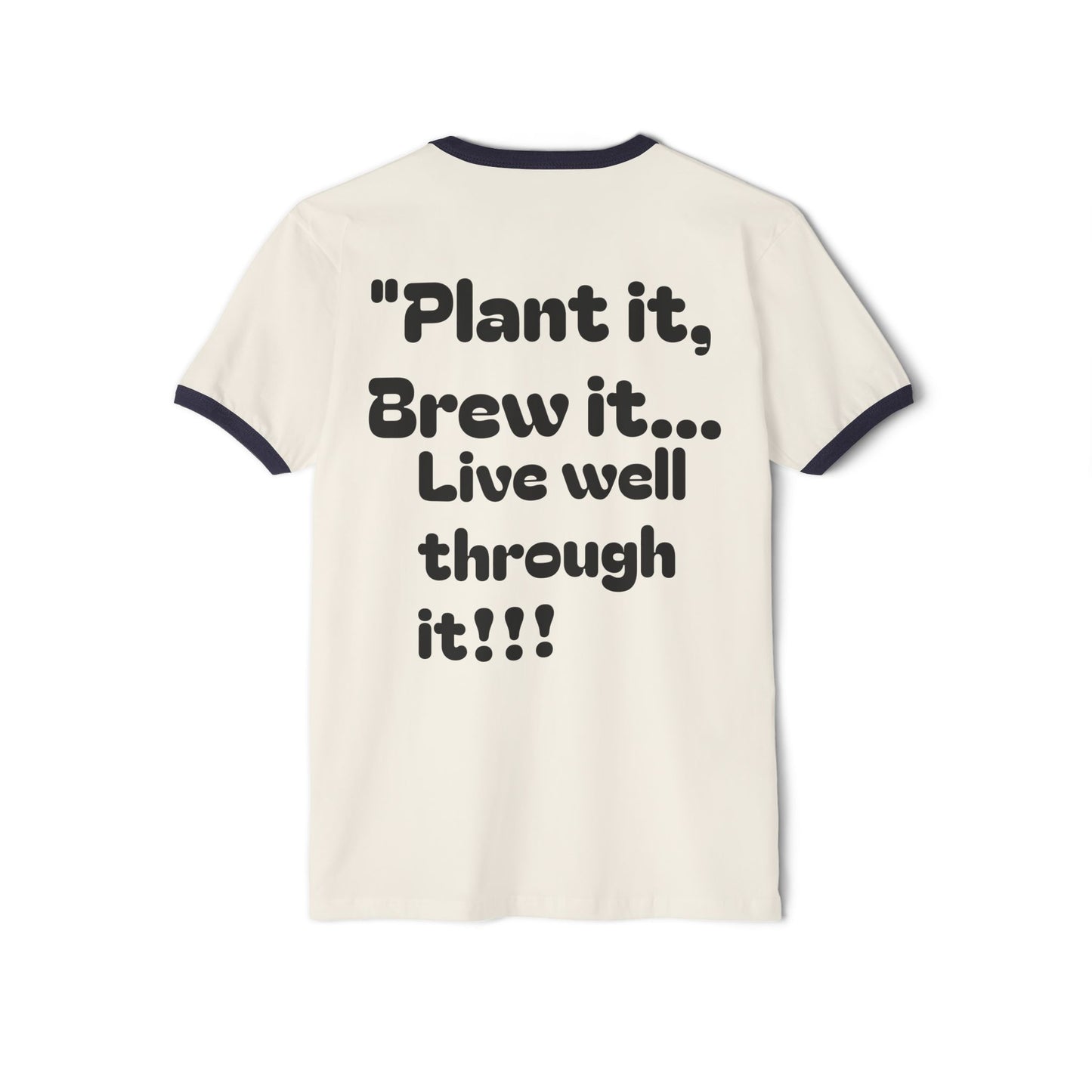 Nature-Inspired Unisex Ringer T-Shirt, Eco-Friendly Gift, Motivational Apparel, Plant Lovers Tee, Everyday Comfort Wear