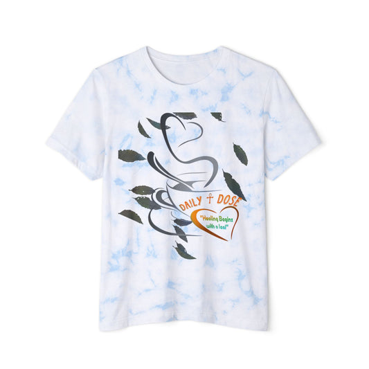 Unisex Tie-Dyed T-Shirt with Floral Design | Stylish Summer Tee, Casual Wear, Gift for Her, Eco-Friendly Fashion, Trendy Outfit