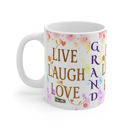 Inspirational Mug - Live Laugh Love, Grand Rising Coffee Cup, Motivational Gift for Friends, Family, Uplifting Decor, Joyful Drinkware