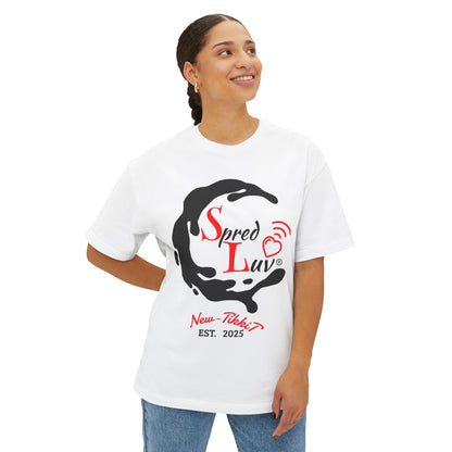 Spred Luv Unisex Oversized Tee | Casual Love Shirt, Graphic Tee, Gift for Friends, Summer Outfit, Streetwear