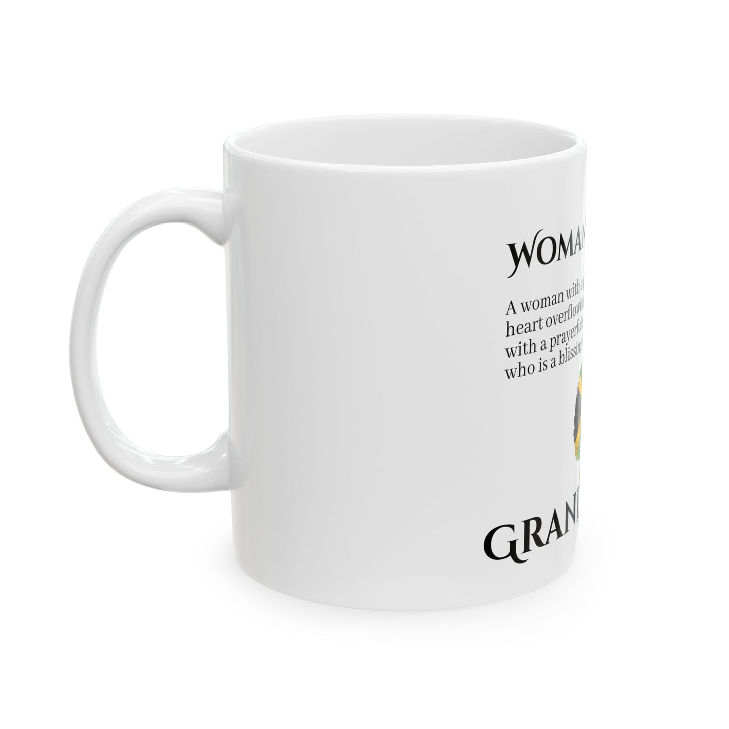 Inspirational Ceramic Mug - Woman of Faith | Grand Rising Coffee Cup, Gift for Her, Encouragement Mug, Motivational Drinkware