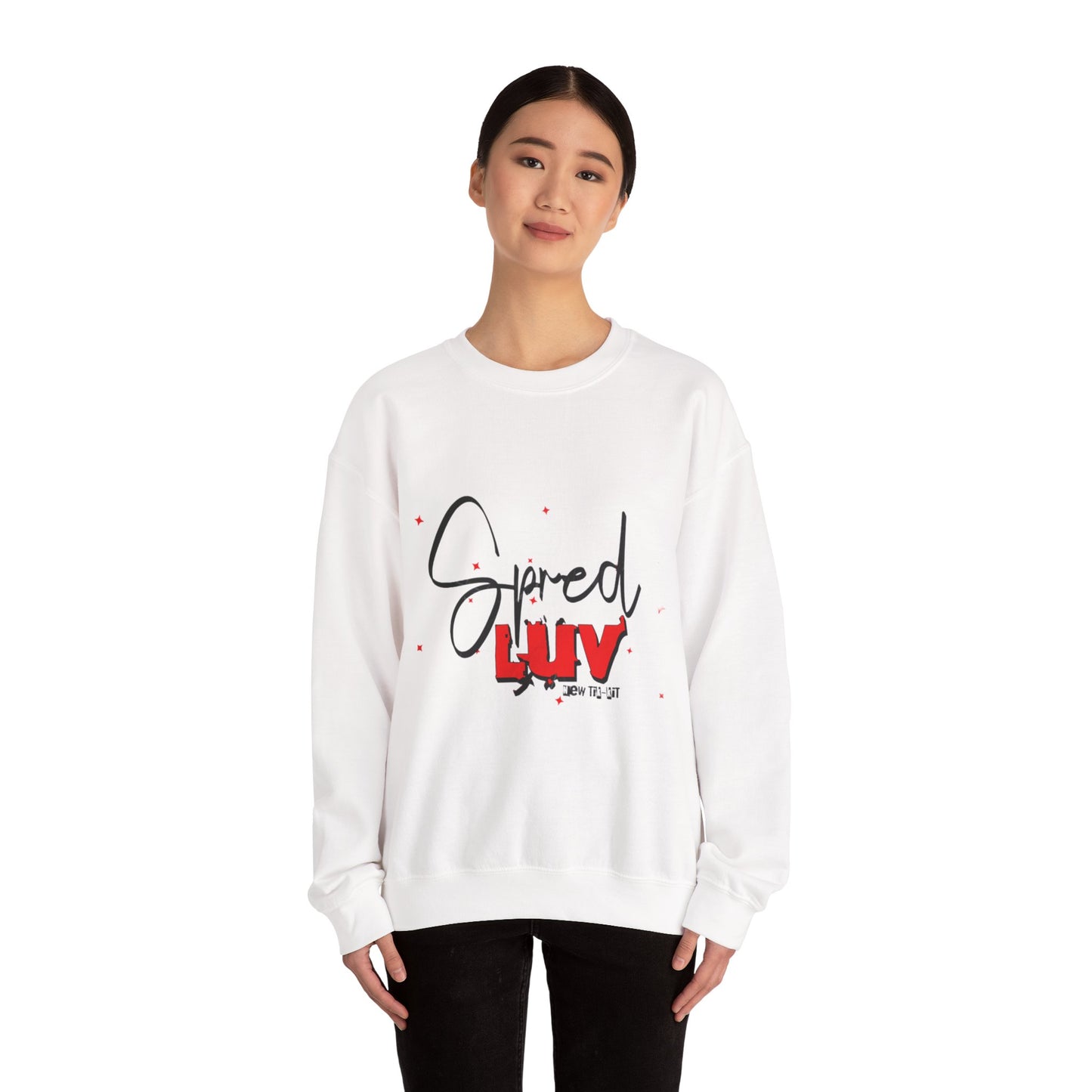 Inspirational Crewneck Sweatshirt - "Spread LUV" Design - Unisex Heavy Blend™