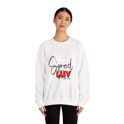 Inspirational Crewneck Sweatshirt - "Spread LUV" Design - Unisex Heavy Blend™