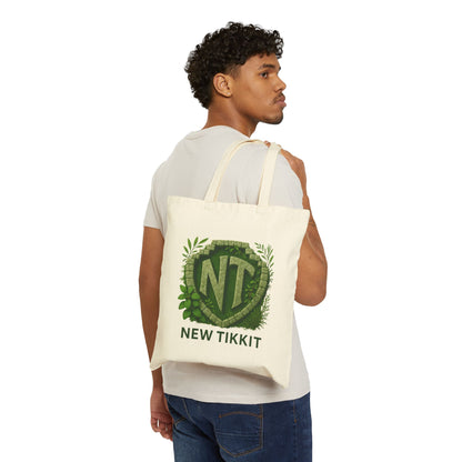 Eco-Friendly Cotton Canvas Tote Bag with New Tikkit Design – Perfect for Shopping, Beach Days, Grocery Trips, Gifts, and More!