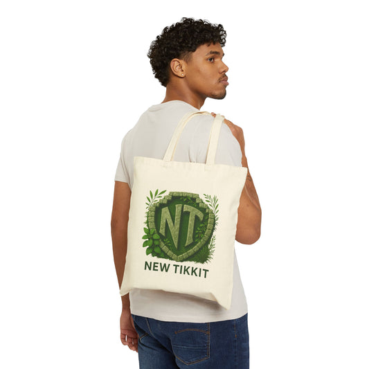 Eco-Friendly Cotton Canvas Tote Bag with New Tikkit Design – Perfect for Shopping, Beach Days, Grocery Trips, Gifts, and More!