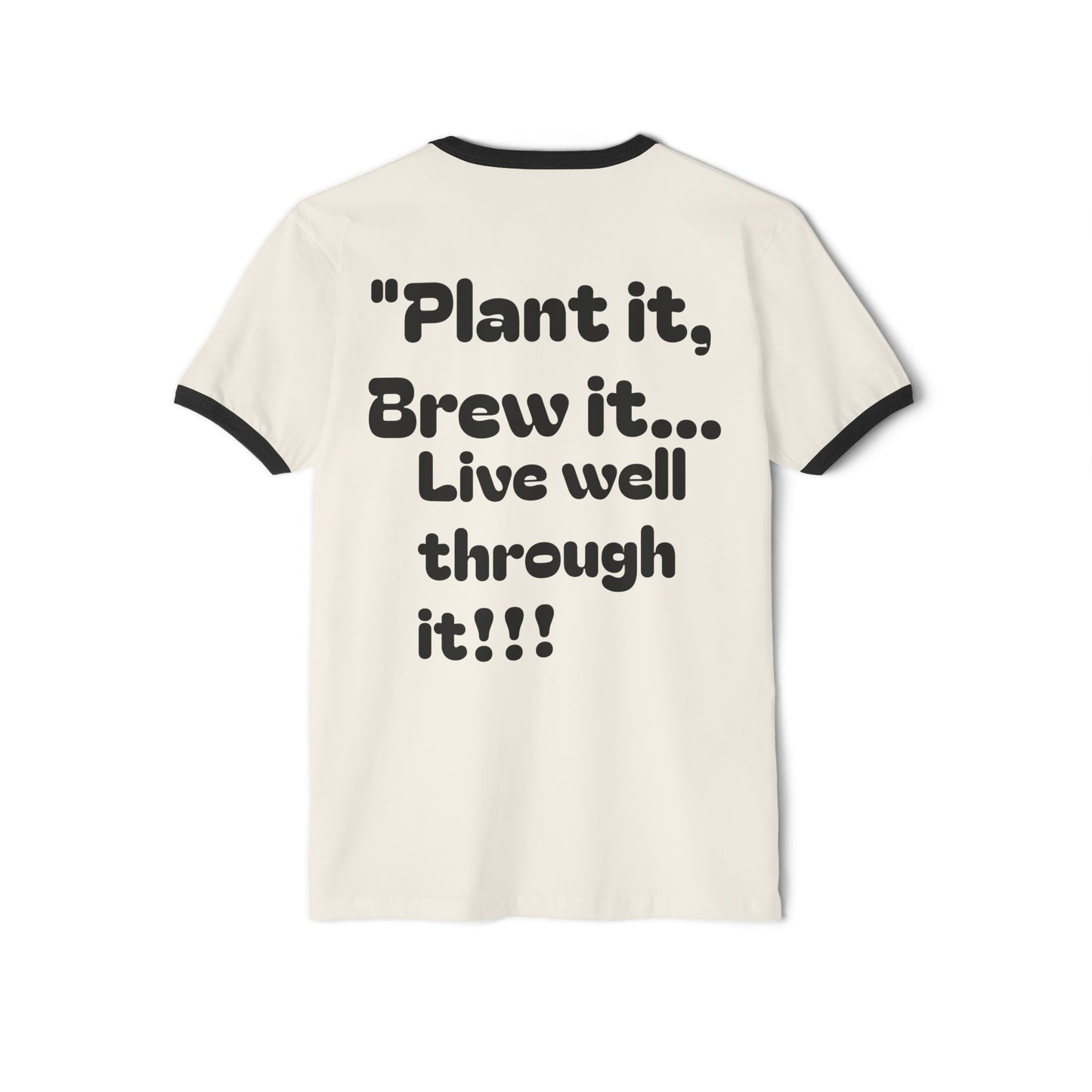 Nature-Inspired Unisex Ringer T-Shirt, Eco-Friendly Gift, Motivational Apparel, Plant Lovers Tee, Everyday Comfort Wear