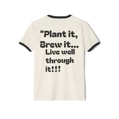 Nature-Inspired Unisex Ringer T-Shirt, Eco-Friendly Gift, Motivational Apparel, Plant Lovers Tee, Everyday Comfort Wear