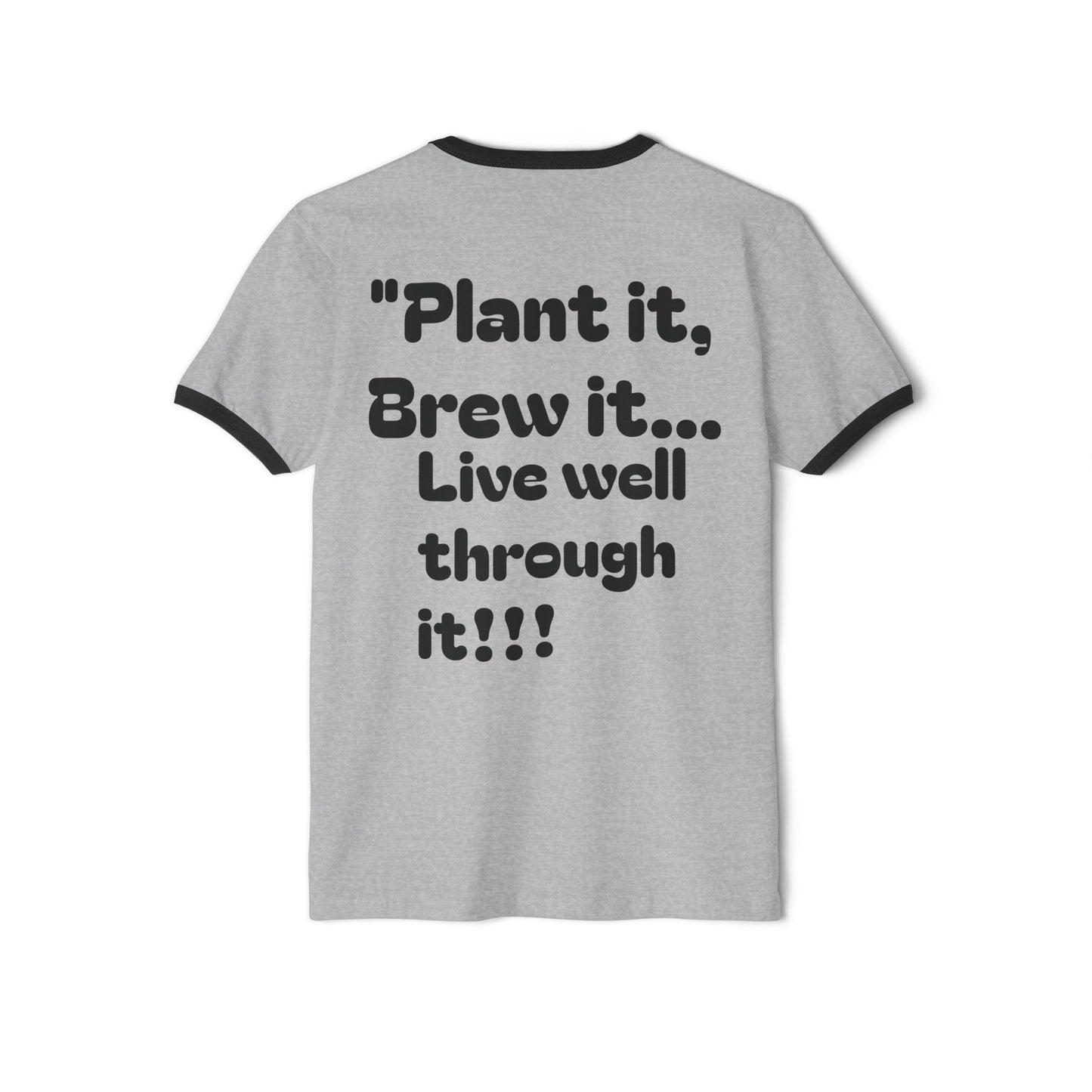 Nature-Inspired Unisex Ringer T-Shirt, Eco-Friendly Gift, Motivational Apparel, Plant Lovers Tee, Everyday Comfort Wear