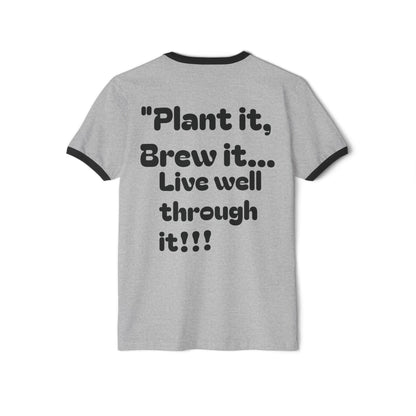 Nature-Inspired Unisex Ringer T-Shirt, Eco-Friendly Gift, Motivational Apparel, Plant Lovers Tee, Everyday Comfort Wear