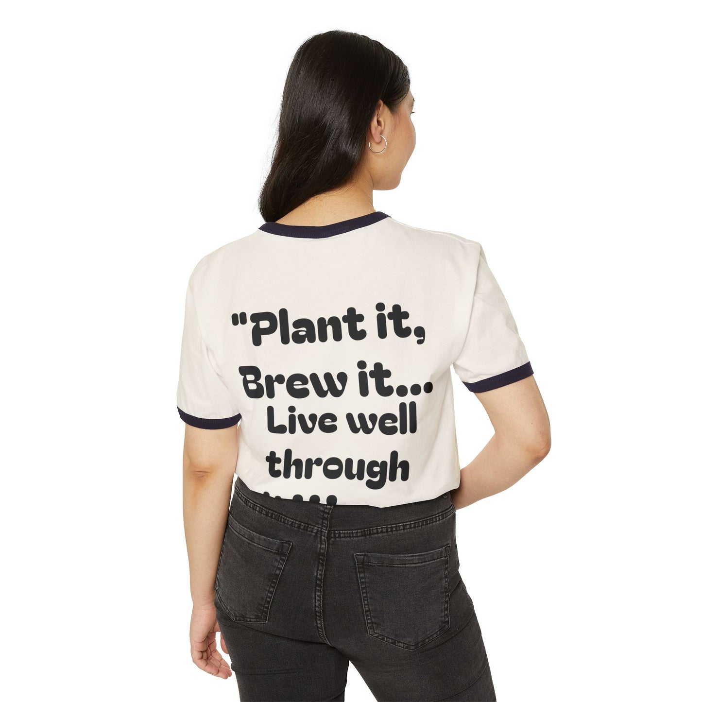 Nature-Inspired Unisex Ringer T-Shirt, Eco-Friendly Gift, Motivational Apparel, Plant Lovers Tee, Everyday Comfort Wear