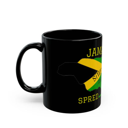 Jamaican Heritage Black Mug for Tea/Coffee Lovers, Gift for Friends, Travel Memento, 11oz & 15oz Options