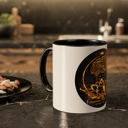 Empress Alimayah Gold Afro Crown Mug Black Interior 11oz & 15oz