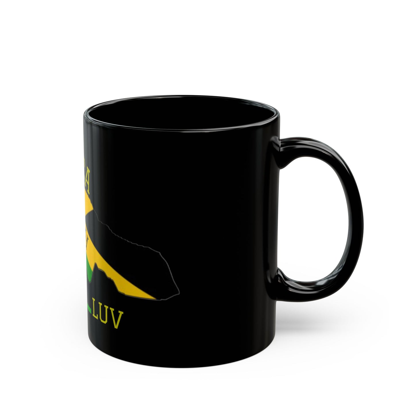 Jamaican Heritage Black Mug for Tea/Coffee Lovers, Gift for Friends, Travel Memento, 11oz & 15oz Options
