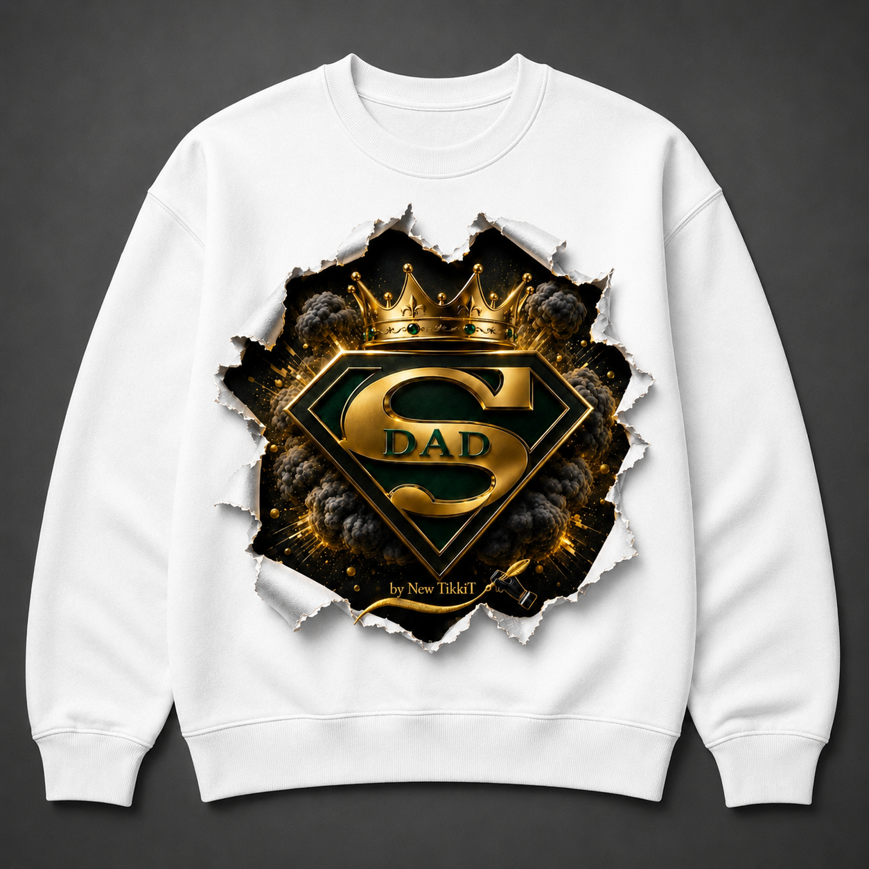 Super Dad Sweatshirt Design by New TikkiT