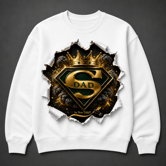 Super Dad Sweatshirt Design by New TikkiT
