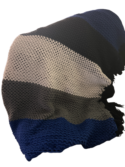 Blue Jay Cotton Crochet Blanket by Saelari