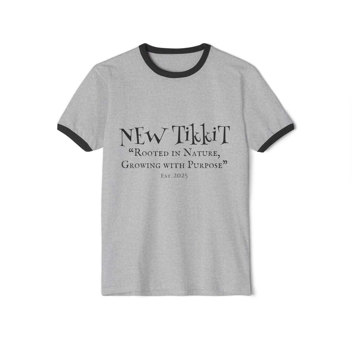 Nature-Inspired Unisex Ringer T-Shirt, Eco-Friendly Gift, Motivational Apparel, Plant Lovers Tee, Everyday Comfort Wear