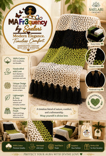 Toddler Cotton Crochet Blanket Nature D!vine MA Fr3quency D!vine by Saelari™