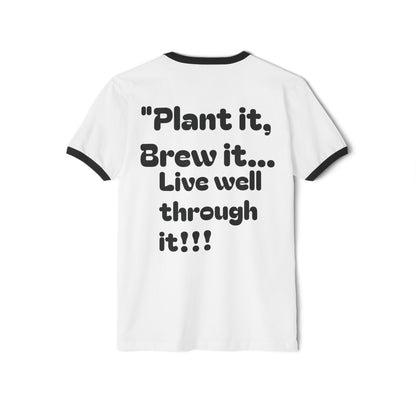 Nature-Inspired Unisex Ringer T-Shirt, Eco-Friendly Gift, Motivational Apparel, Plant Lovers Tee, Everyday Comfort Wear