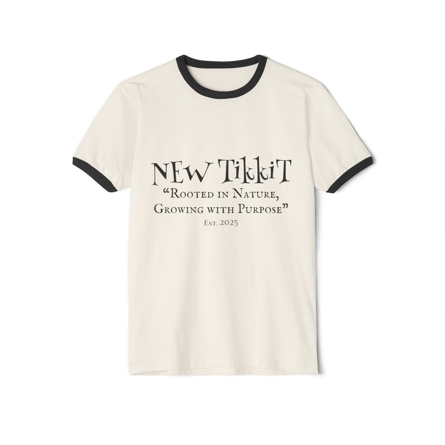 Nature-Inspired Unisex Ringer T-Shirt, Eco-Friendly Gift, Motivational Apparel, Plant Lovers Tee, Everyday Comfort Wear