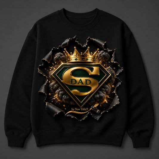 Super Dad Sweatshirt Design by New TikkiT