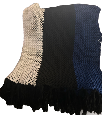 Blue Jay Cotton Crochet Blanket by Saelari