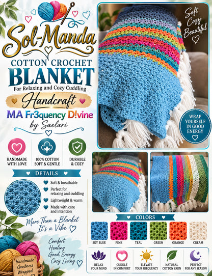 Sol Manda Cotton Crochet Blanket MA Fr3quency D!vine by Saelari