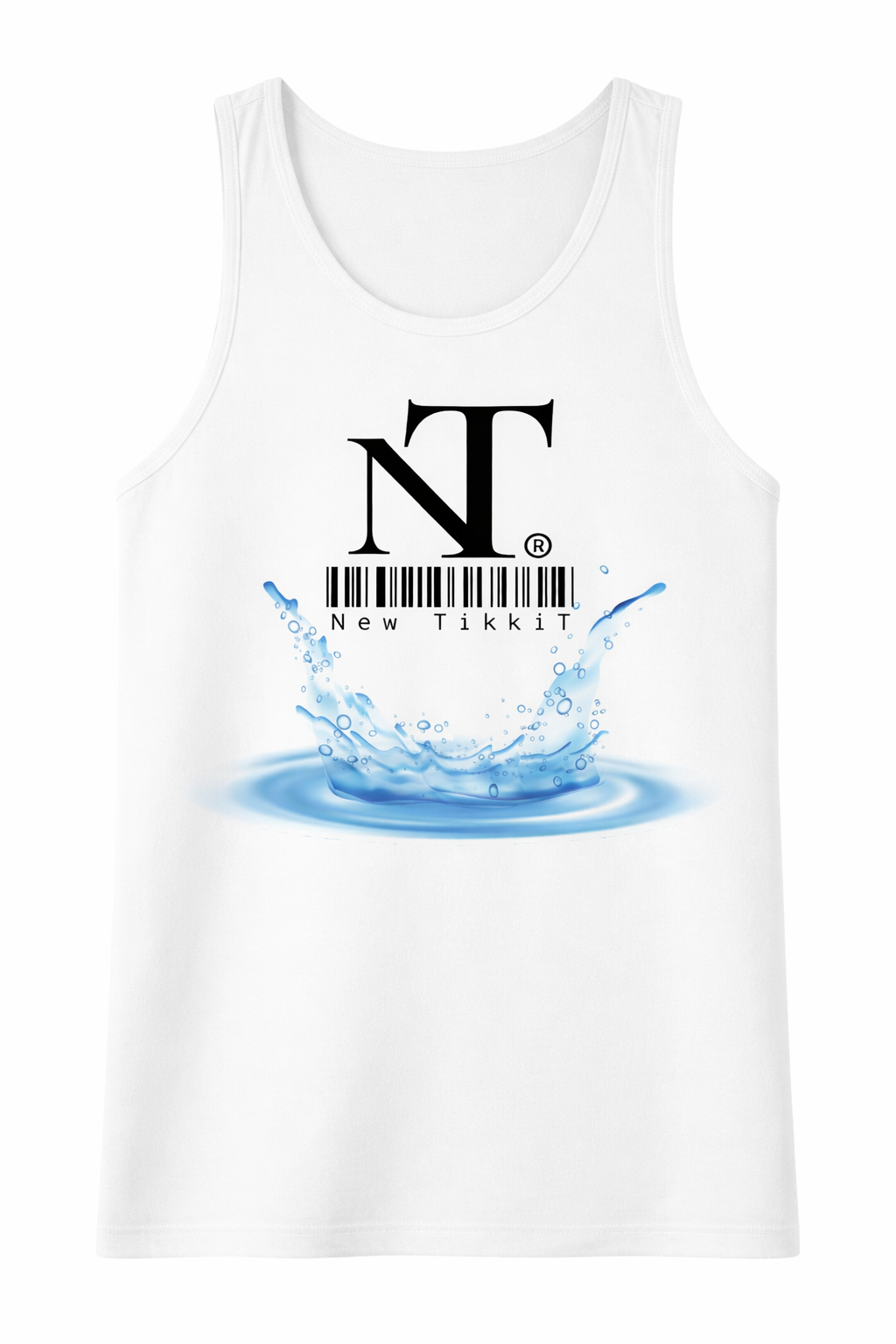 NT Splash White Tank Top Summer Essential by New TikkiT