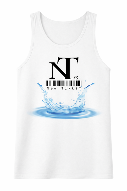 NT Splash White Tank Top Summer Essential by New TikkiT