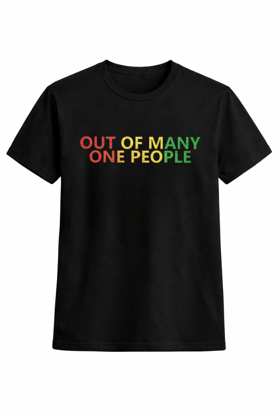 Out of Many One People Jamaican Heritage T-Shirt 🇯🇲 by New TikkiT