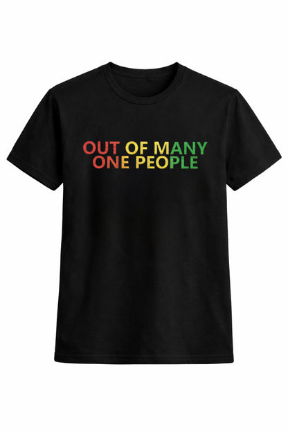 Out of Many One People Jamaican Heritage T-Shirt 🇯🇲 by New TikkiT